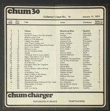 Load image into Gallery viewer, 1970 CHUM Radio Survey Music Chart Toronto Hollies Led Zeppelin Guess Who