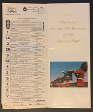 Load image into Gallery viewer, 1977 Queens Plate Horse Racing Program Race Won By Sound Reason Thoroughbred