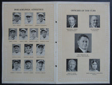 Load image into Gallery viewer, 1929 World Series Lineup Page From Wrigley Field Program Philadelphia vs Chicago