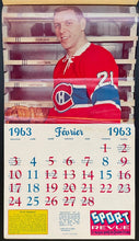 Load image into Gallery viewer, 1962/63 Sport Revue Calendar NHL Stars Full Colour Photos Pilote Hull + others