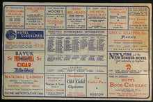 Load image into Gallery viewer, 1937 Rare MLB Baseball Scorecard Washington Senators Boston Red Sox Vintage