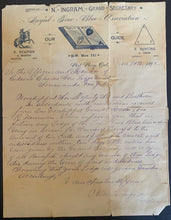 Load image into Gallery viewer, 1892 Letter Loyal True Blue Association Port Perry New York Vintage Signed