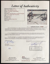 Load image into Gallery viewer, 1964 Tim Horton Johnny Bower Autographed Photo Cut Maple Leaf Gardens Signed JSA