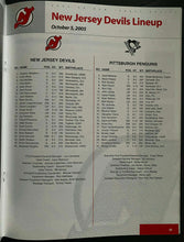 Load image into Gallery viewer, 2005 NHL Hockey Program Sidney Crosby Debut 1st Game Pittsburgh Penguins Devils