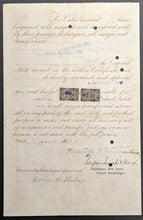 Load image into Gallery viewer, 1920 Sir Montagu Allan Signed Share Certificate Front + Back Hockey Allan Cup