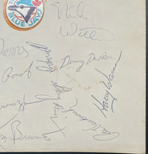 Load image into Gallery viewer, 1977 Toronto Blue Jays Inaugural Season Team Signed Sheet MLB Baseball Vintage
