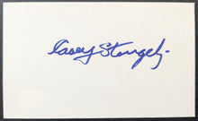 Load image into Gallery viewer, Casey Stengel Signed Autographed Index Card MLB Yankees Baseball HOF COA