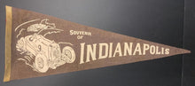Load image into Gallery viewer, 1920's Vintage Indianapolis Felt Pennant Car Racing Indy 500 Rare 27.5"
