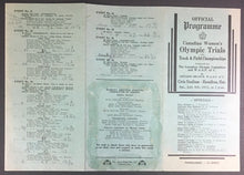Load image into Gallery viewer, 1932 Canadian Women's Summer Olympics Trials Track & Field Program Hamilton