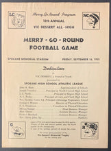 Load image into Gallery viewer, 1955 High School Football 4 Page Program Spokane Washington Lewis & Clarke