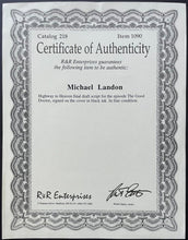 Load image into Gallery viewer, Michael Landon Autographed Singed Highway to Heaven Final Episode Script LOA VTG