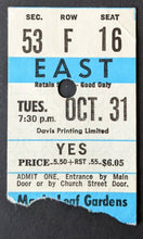 Load image into Gallery viewer, 1972 Yes + J.Geils Band Concert Ticket Stub Toronto Maple Leaf Gardens Music VTG
