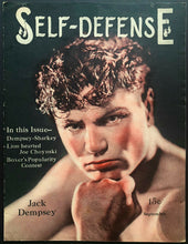 Load image into Gallery viewer, 1927 Self Defense Magazine Jack Dempsey Cover Photo Boxing Vintage