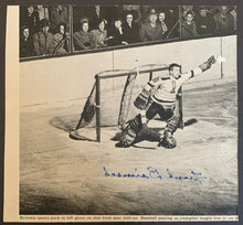 Load image into Gallery viewer, Frank "Mr. Zero" Brimsek Autographed Signed Newspaper Clipping NHL Hockey VTG