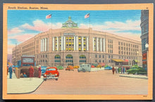 Load image into Gallery viewer, 1940's Boston South Railway Station Massachusetts Postcard Vintage Unposted