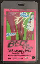 Load image into Gallery viewer, 1999 Beck Midnite Vultures Tour VIP Pass Toronto Rock Music Concert Vintage