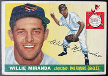 Load image into Gallery viewer, 1955 Topps Baseball #154 Willie Miranda Baltimore Orioles Vintage MLB Card