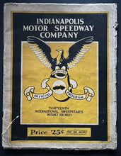 Load image into Gallery viewer, 1925 13th Annual Indy 500 Vintage Car Racing Program Peter DePaolo Winner