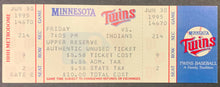 Load image into Gallery viewer, 1995 Eddie Murray 3000th Hit Full Ticket Metrodome MLB Twins vs Indians
