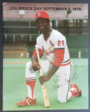 Load image into Gallery viewer, 1979 MLB Baseball St Louis Cardinals - Lou Brock Day Cardinals Program Vintage
