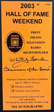 Load image into Gallery viewer, 2003 Whitey Ford Autographed Laminated Press Pass Signed New York Yankees MLB