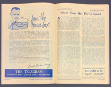 Load image into Gallery viewer, 1961 Maple Leaf Gardens NHL Hockey Program Tim Horton Cover Leafs vs Blackhawks