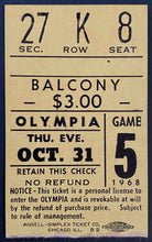 Load image into Gallery viewer, 1968 Detroit Olympia Hockey Program + Game Ticket Red Wings vs Boston Bruins