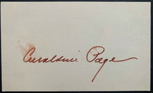 Load image into Gallery viewer, Geraldine Page Signed Autographed Vintage Index Card Actress Celebrity Star