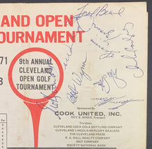 Load image into Gallery viewer, 1971 Cleveland Open PGA Golf Tournament Pairing Sheet Signed x8 Autographs