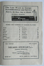 Load image into Gallery viewer, 1932 Montreal Forum NHL Program Montreal Maroons vs NY Rangers Lionel Conacher