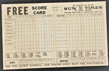 Load image into Gallery viewer, MLB Chicago White Sox Baseball Scorecard Comiskey Park vs Washington Senators