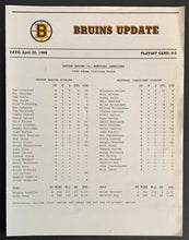 Load image into Gallery viewer, 1988 Boston Garden NHL Playoff Program Semi Final Series Game 3 vs Canadiens