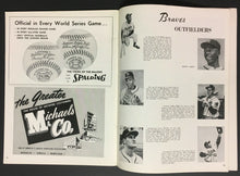 Load image into Gallery viewer, 1957 World Series Program Yankee Stadium NY Yankees vs Milwaukee Braves MLB Vtg