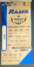 Load image into Gallery viewer, 1999 St. Louis Rams Full Promo Season Ticket Book Kurt Warner 1st Start NFL
