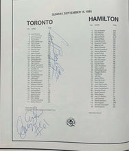 Load image into Gallery viewer, 1985 CFL Football Program Hamilton Tiger Cats Vs Toronto Argonauts 2 Autographs