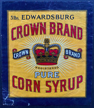 Load image into Gallery viewer, 1930's Crown Brand Corn Syrup 5LB Tin Label Mail In Promo Get NHL Hockey Photos