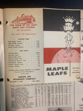 Load image into Gallery viewer, 1957 Toronto Maple Leaf Baseball Home Opener Program International League VTG