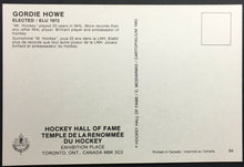 Load image into Gallery viewer, 1983 Gordie Howe Detroit Red Wings NHL Hockey Postcard Hockey Hall Of Fame