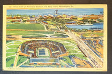 Load image into Gallery viewer, 1940's Municipal Stadium Philadelphia Navyyard Football Postcard Army Navy VTG