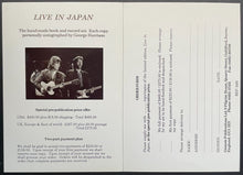 Load image into Gallery viewer, 1993 Limited Edition Box Set Live in Japan Autographed George Harrison Signed