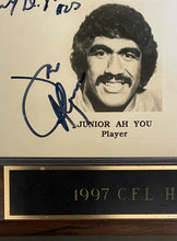 Load image into Gallery viewer, 1997 CFL Football Signed Hall of Fame Inductees Plaque Autographed x5 Coulter ++