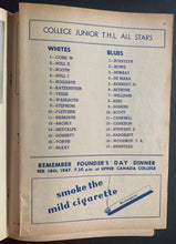 Load image into Gallery viewer, 1947 Maple Leaf Gardens College Old Boys' Hockey Night Program Vintage