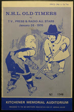 Load image into Gallery viewer, 1970 Vintage Hockey Program NHL Old Timers TV Press Radio Stars Harry Watson