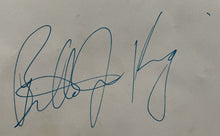 Load image into Gallery viewer, Billie Jean King HOF Tennis Player Signed Autographed Cut Sheet Vintage JSA