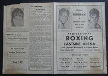 Load image into Gallery viewer, 1936 Eastside Arena Official Boxing Program Charles Coates vs Junior Munsell