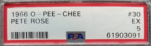 Load image into Gallery viewer, 1966 O-Pee-Chee Pete Rose #30 Cincinnati Reds MLB Card PSA EX 5