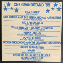 Load image into Gallery viewer, 1985 CNE Grandstand Concert Schedule Springsteen Young & Other Legends