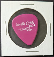 Load image into Gallery viewer, 2004 David Bowie A Reality Tour Guitar Pick Dunlop Rock and Roll Hall of Fame