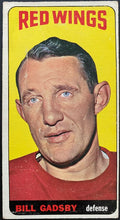 Load image into Gallery viewer, 1964-65 Vintage Detroit Red Wings Bill Gadsby Topps Tallboy NHL Hockey Card