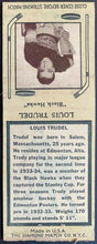 Load image into Gallery viewer, 1934-35 Louis Trudel Chicago Blackhawks Diamond Match Book Cover NHL Hockey